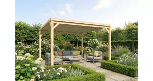 Pérgola Descubierta Autoportante 400X400 BLANES-C