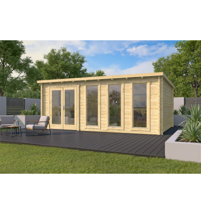 Casas de madera GABRIELLA frontal incoloro