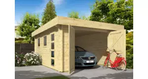 Garaje de madera MARKETTA - HOBYCASA