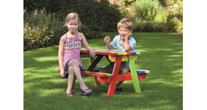 Mesa de madera de colores para niños - HOBYCASA