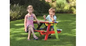 Mesa de madera de colores para niños - HOBYCASA