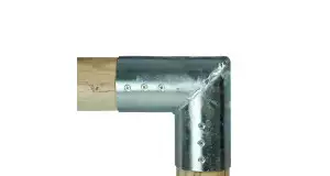 Unión postes redondos madera autoclave - hobycasa