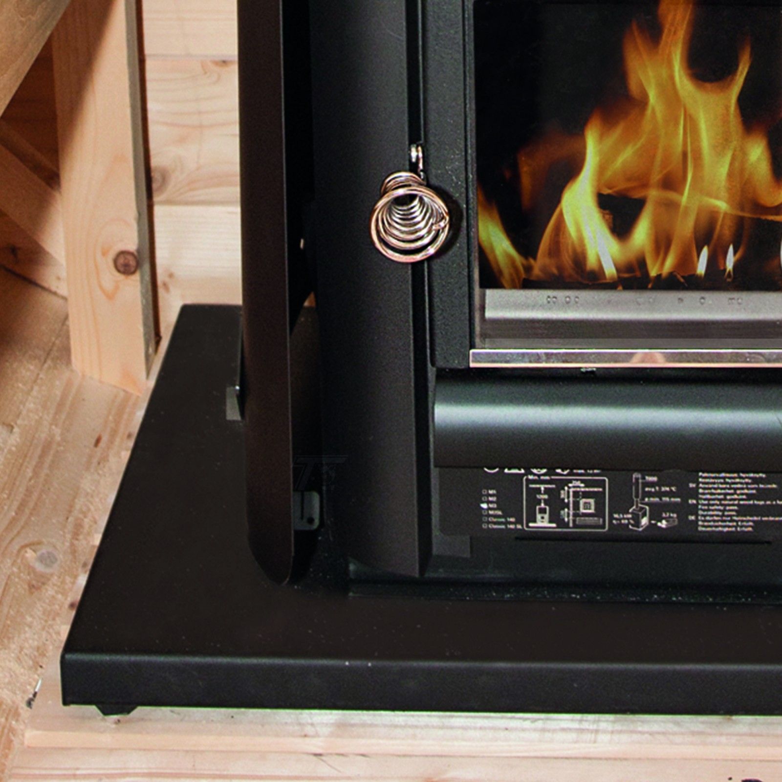 por no mencionar humedad Embotellamiento Suelo de metal para calentador de leña para sauna modelo HARVIA M3. Mira!