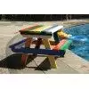 Mesa de madera de colores para niños - FOTO CLIENTE