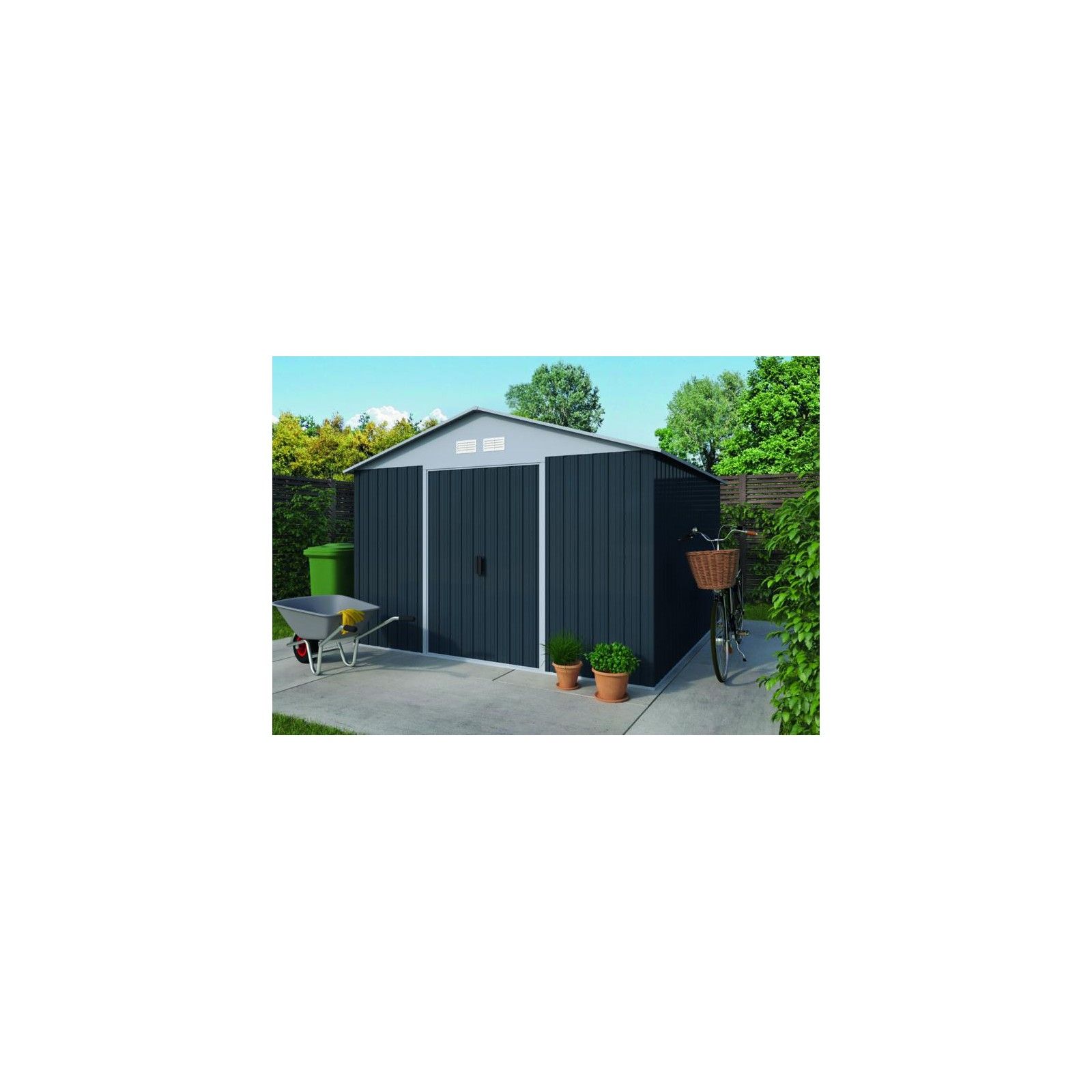 CASETA DE JARDÍN DE MEDIDAS 247,5X301X212 CMS