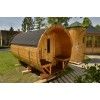 SAUNA BARRIL DE ABETO DE DIAMETRO 205 Y 350 CMS DE LARGO - JARDÍN