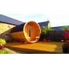 SAUNA BARRIL DE ABETO DE DIAMETRO 205 Y 350 CMS DE LARGO - PLATAFORMA