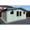 Casas de madera prefabricadas JACKALYN - HOBYCASA azul