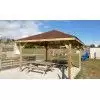 Mesas de jardin con bancos plegables - MONTAJE CLIENTE