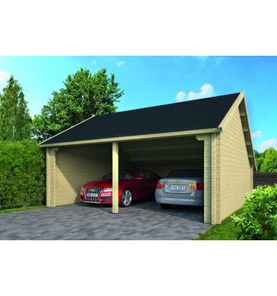 Garajes de madera para 2 coches NYSSE -600x600 cms