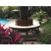 BANCO CIRCULAR PARA ARBOL EN MADERA DE TEKA - MONTAJE PISCINA