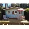 Casas de madera doble acristalamiento PARIS - pintada en azul