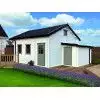 Casas de madera con altillo BERLIN - Con anexo exterior
