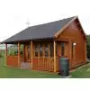 Bungalow de madera OLAUG canalón recoge agua