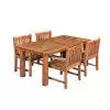 Mesa jardín en madera de teka de estilo moderno 180X90 CMS - HOBYCASA