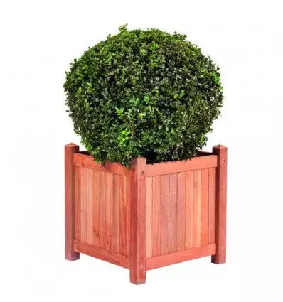JARDINERA DE TECA  DE 45X45 CMS