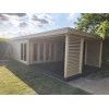 Casas de madera modernas con porche frontal HUELVA esquina