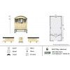 Casa de madera con ruedas GYPSY CARAVAN CON PORCHE - MEDIDAS