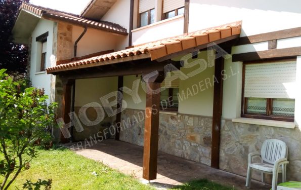 Tipos porches de madera Rustico Sarria