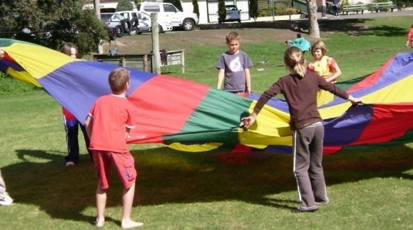 Niños en campamento