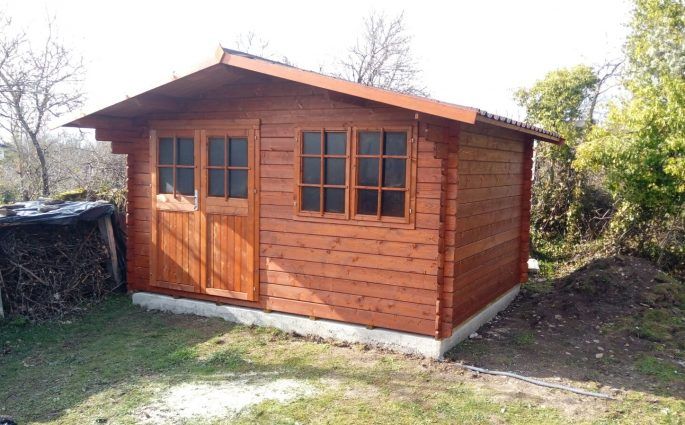 Casetas de madera impregnadas en fábrica - casas de clientes