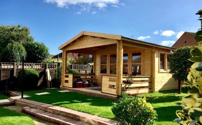 Cabañas de madera con porche adosado - casas de clientes
