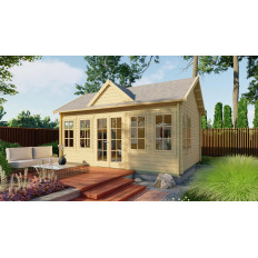 Casas de Madera Prefabricadas Huesca - Diáfana - 20 m2 - Modelo Clockhouse