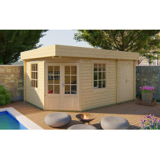 Casas de Madera Prefabricadas Salt - 2 estancias - 16 m2 - Modelo Helge