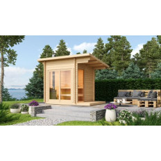 SAUNA TAMPERE XS DE ABETO - 208X208+50 CMS