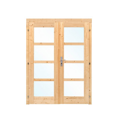 PUERTA DOBLE CON CRISTAL D1 - 142.5X190 cms (28-44 mm)