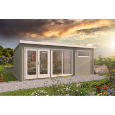 Casas de Madera Prefabricadas Denia - 1 dormitorio - 22 m2 - Modelo Flow