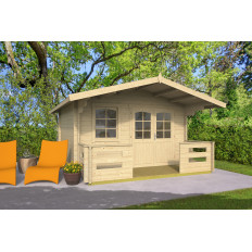 Casas de Madera Prefabricadas Marbella - 11 m2  más terraza- Diáfana - Modelo Sauerland 1