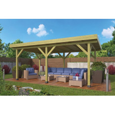 Cenador de techo plano Modern Excellent - Medidas 592x340 cms