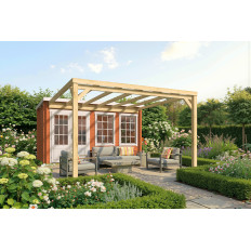 Pérgola Descubierta Anexa Blanes 400x400 cm