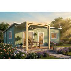 Porche de Madera Cubierto Anexado 290x290 JIJONA-B