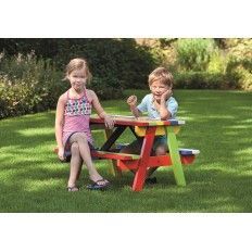 Mesa de pino en colores infantil