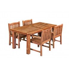 MESA DE JARDÍN DE TEKA MODERNA MEDIDAS 250X100 CMS