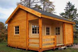 Casas de madera con habitaciones