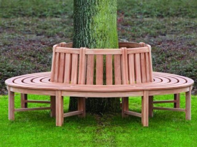 Bancos de madera, balancines y hamacas para jardín