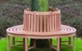Bancos de madera, balancines y hamacas para jardín