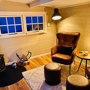 Casas de Madera Lérida - Diáfana - 10 m2 - Modelo Loya - Caseta LOYA - con chimenea