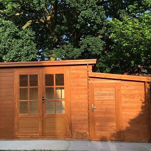 Casas de Madera Prefabricadas La Rioja - Diáfana - 5 m2 - Modelo Kris - Caseta de madera KRIS - con anexo