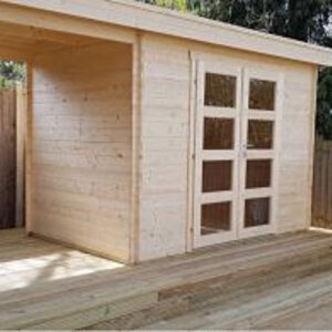 Casas de Madera Burjasot - Diáfana - 6 m2 - Modelo Middelmodern - Casas de madera MIDDELMODERN - madera