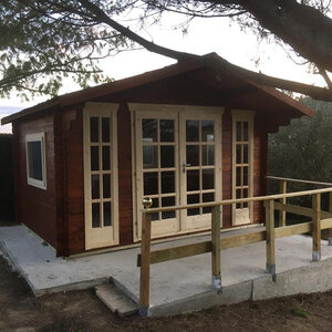Casas de Madera Aragón - 9,7 m2 - Diáfana - Modelo Max-Mimir - Casas de madera MAX CASTAÑO FRENTE - HOBYCASA