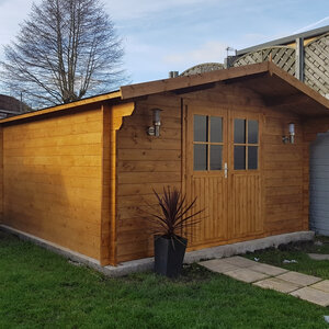 Casas de madera Palma - 14 m2 - Diáfana - Modelo Torrent - Casitas de madera TORRENT roble