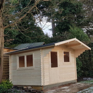 Casas de Madera Roquetas - Diáfana - 9 m2 - Modelo Riho - Caseta de madera RIHO lateral