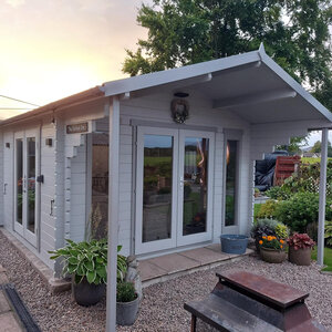 Casas de Madera Prefabricadas Ontinyent - Diáfana - 13 m2 - Modelo Sören - Caseta Sören - Hobycasa gris