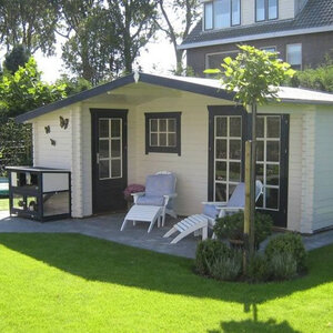 Casas de Madera Prefabricadas Galapagar - Diáfana - 11 m2 - Modelo Wolfgang - Cabaña de madera WOLFGANG blanco plantas