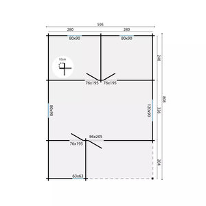Casas de Madera Jávea - 2 dormitorios - 48 m2 - Casas de madera doble acristalamiento JAVEA - PLANO