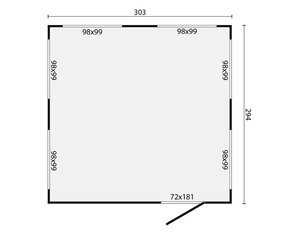 Kioscos Madera Moose - 9,1 m2 - Chiringuito madera Moose - Plano